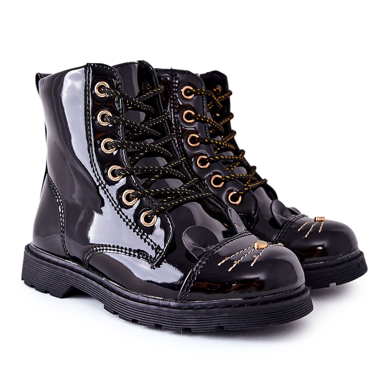 PE1 Ocieplane Botki Workery Na Suwak Czarne Mousie