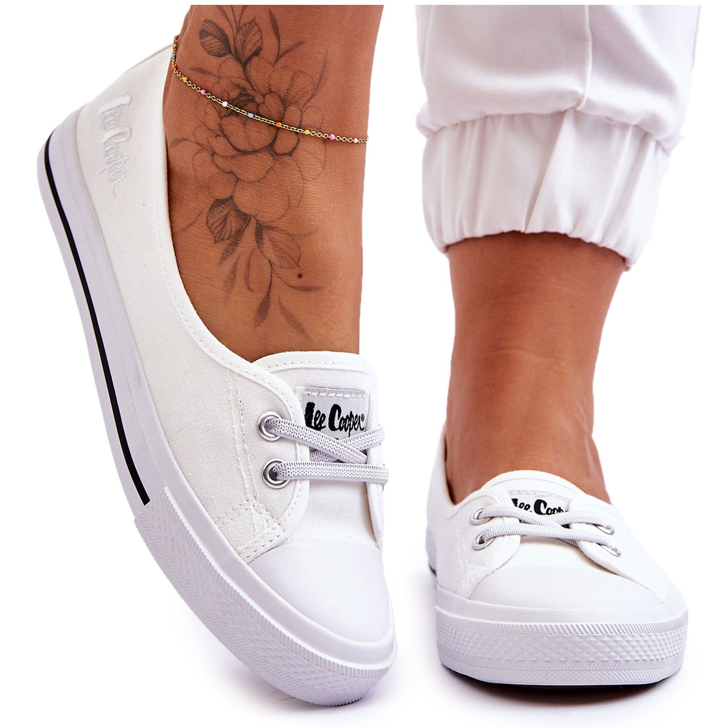 Damskie Trampki Tenisówki Lee Cooper LCW-23-31-1791L Białe