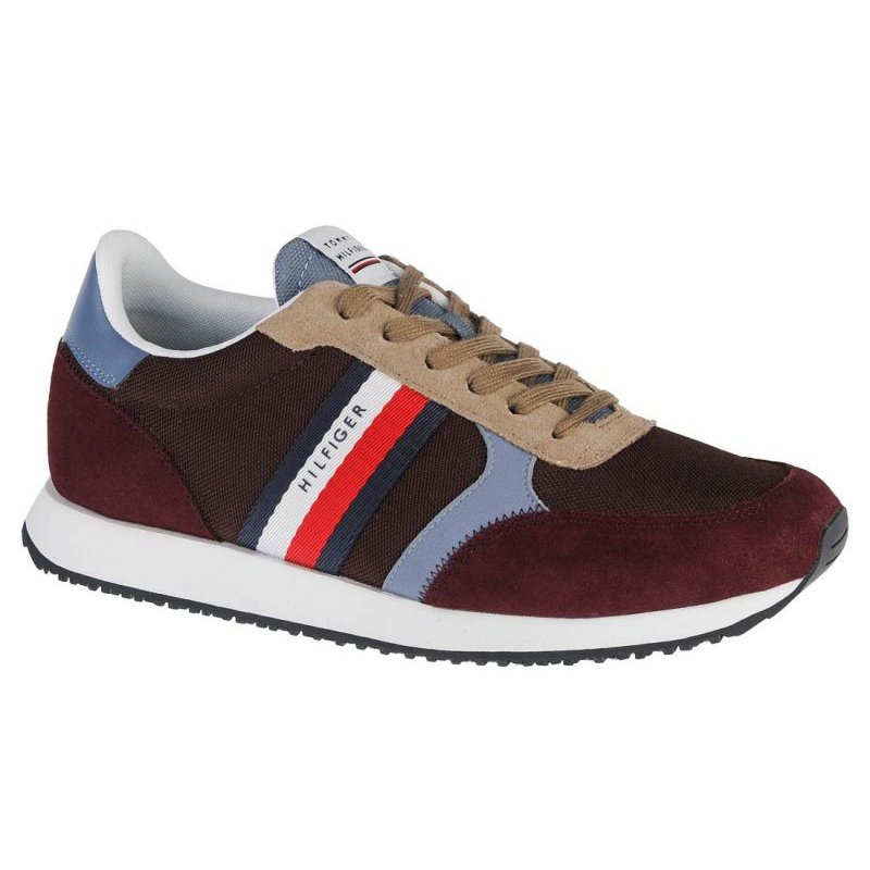 Buty Tommy Hilfiger Runner Lo Color Mix M FM0FM03815-GR8 brązowe