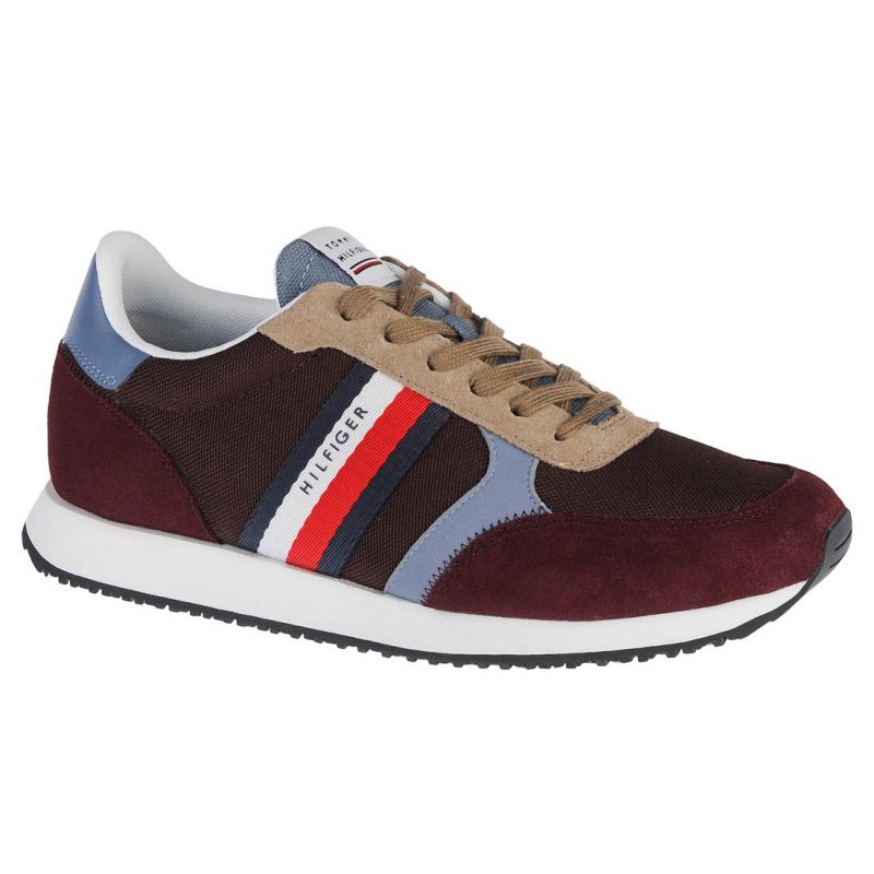 Buty Tommy Hilfiger Runner Lo Color Mix M FM0FM03815-GR8 brązowe