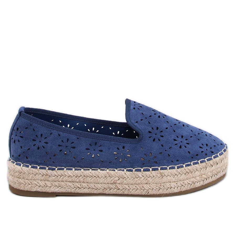 Espadryle ażurowe Rigois Blue niebieskie