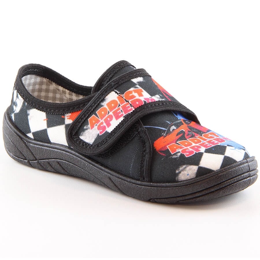 Kapcie tenisówki chłopięce do przedszkola szkoły czarne Nazo N019SAW