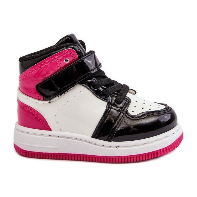 Dziecięce Buty Sportowe Lakierowane Różowo-Białe Milara różowe