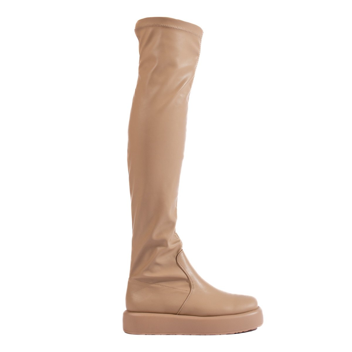 Beżowe muszkieterki na platformie Shelovet beżowy