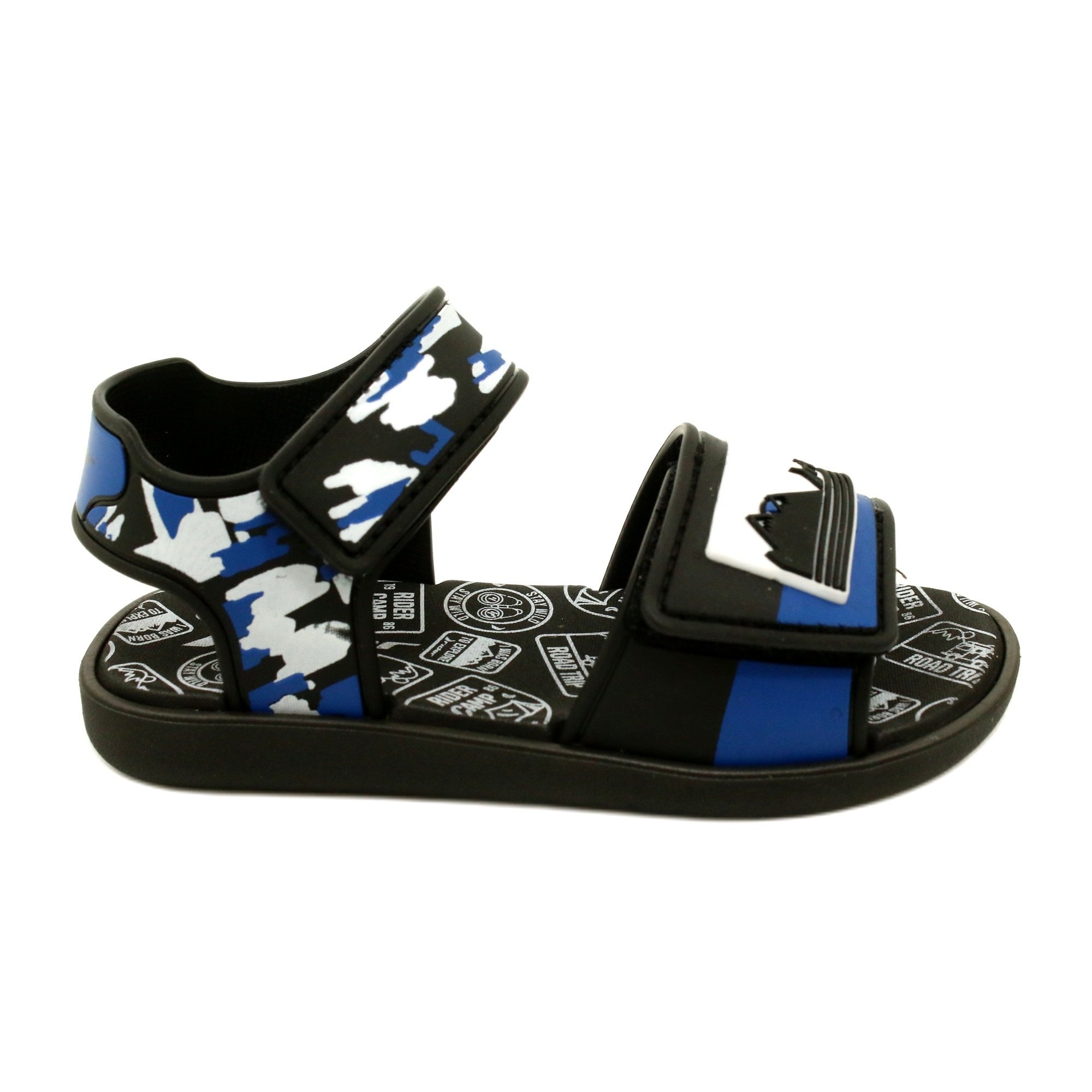RIDER sandały dziecięce 83453 AG294 Black/Blue/White niebieskie