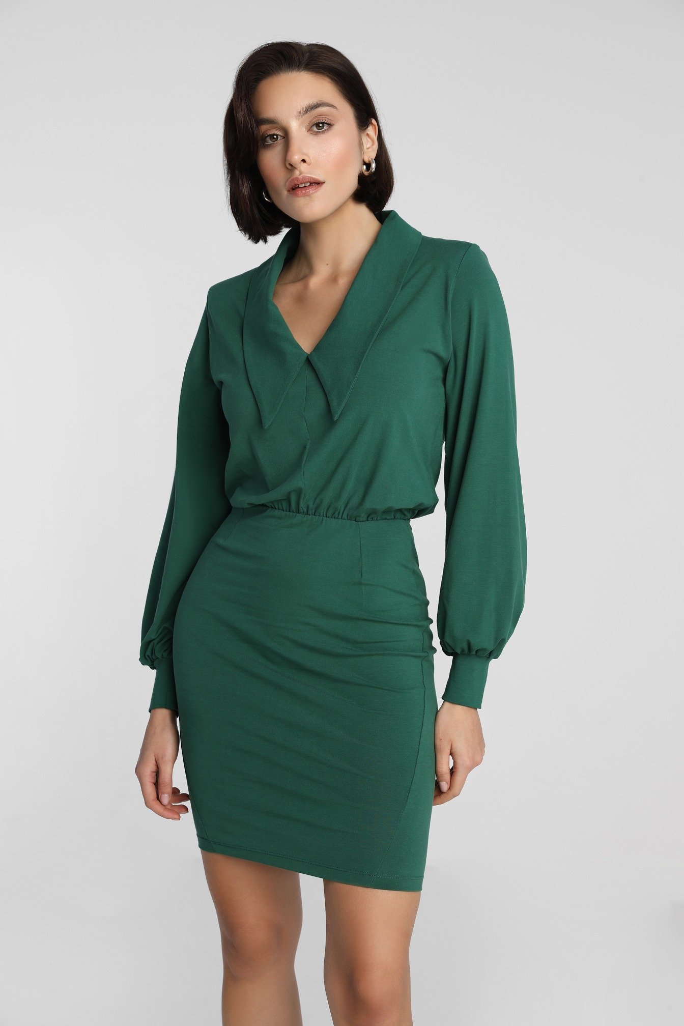 Sukienka Carmen - szmaragdowa