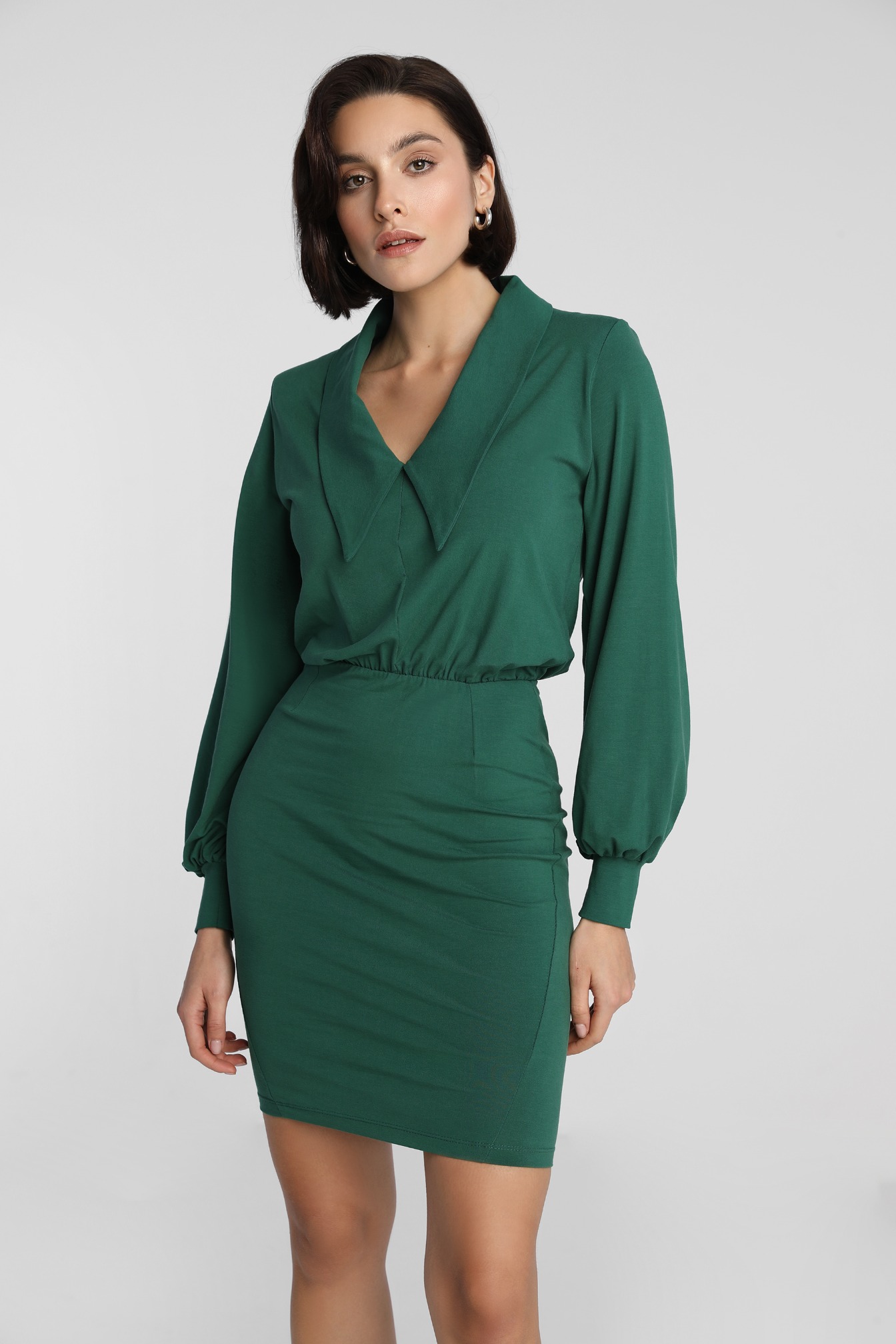 Sukienka Carmen - szmaragdowa