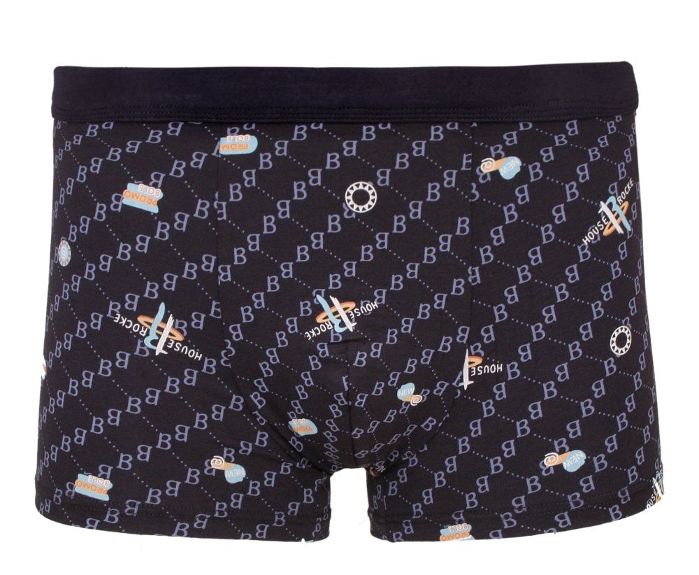 Bokserki Obcisłe, Fioletowe z Nadrukiem, Bawełniane, Majtki z Elastanem -ALTIES