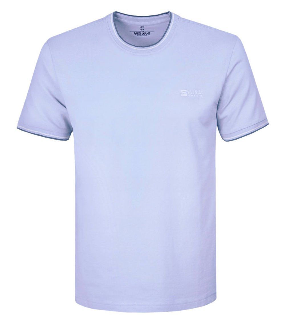 T-Shirt (Koszulka) Męska - Pako Jeans - Jednokolorowa, Błękitna