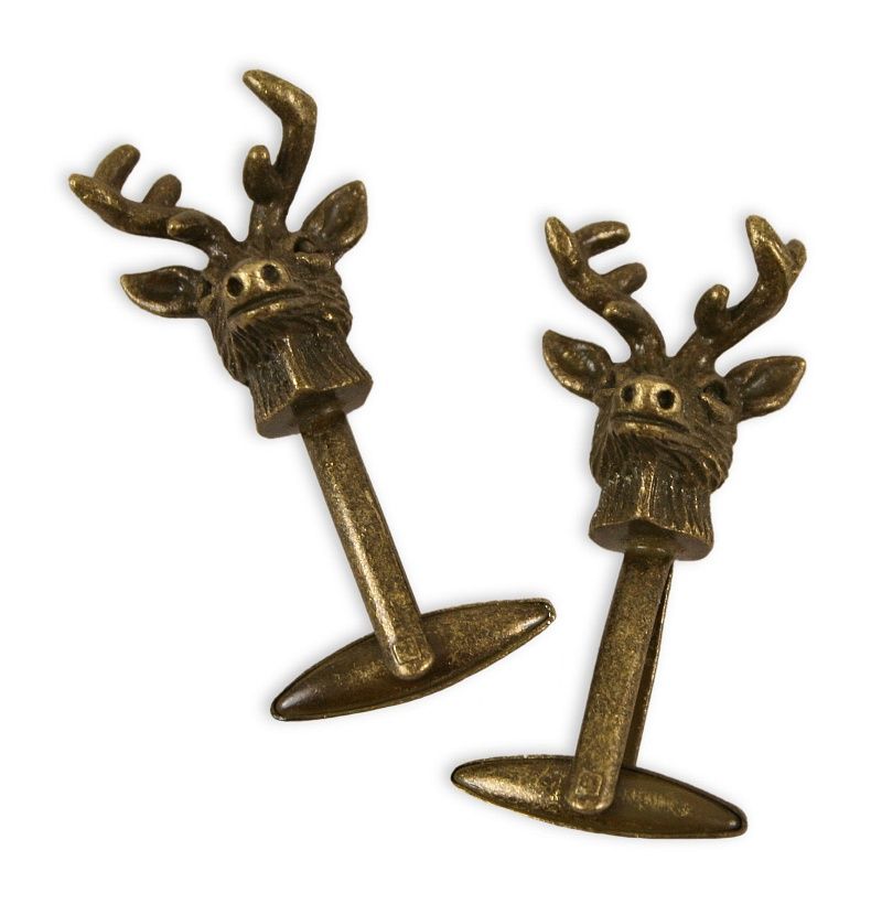 Stylowe, Męskie Spinki do Mankietów - ALTIES - Hipsterski JELEŃ,