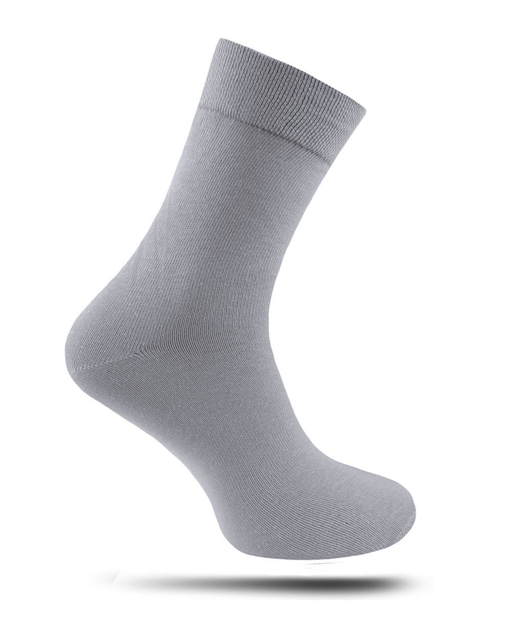 Skarpetki Męskie, Jednokolorowe, Bezuciskowe, BAWEŁNA - NADIR - Popielate