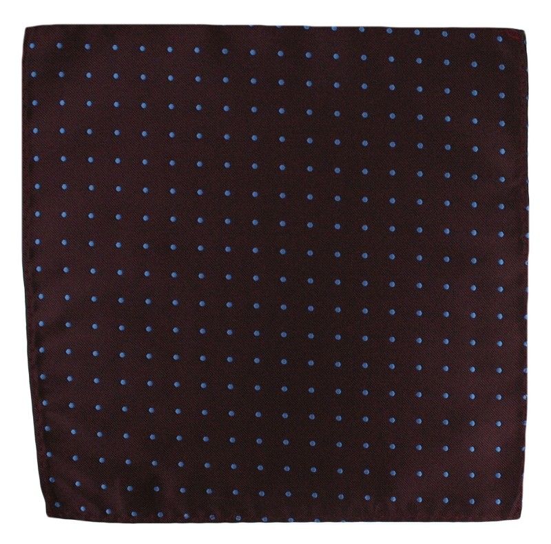 Stylowa Poszetka CHATTIER w Groszki, Kropki - Alties - Bordowa