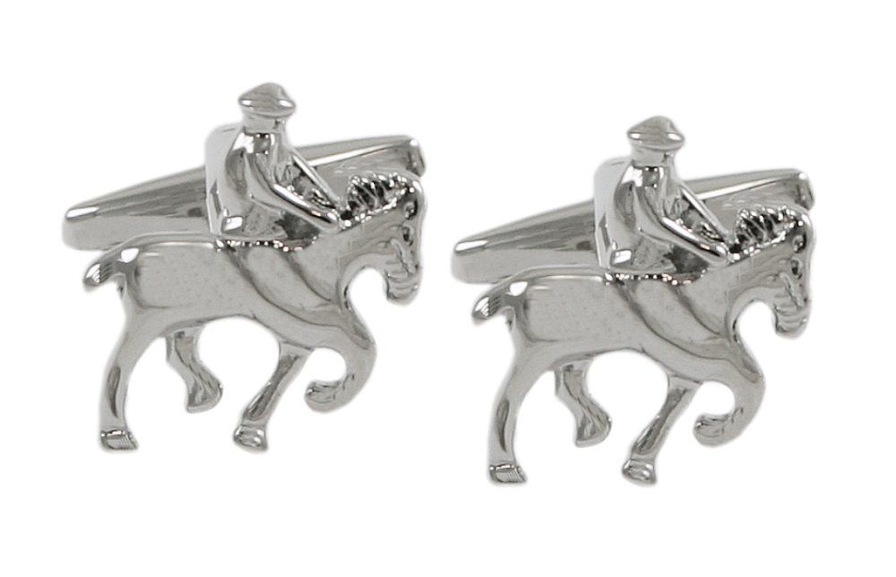 Tematyczne Spinki do Mankietów - Alties - Konie, Jockey