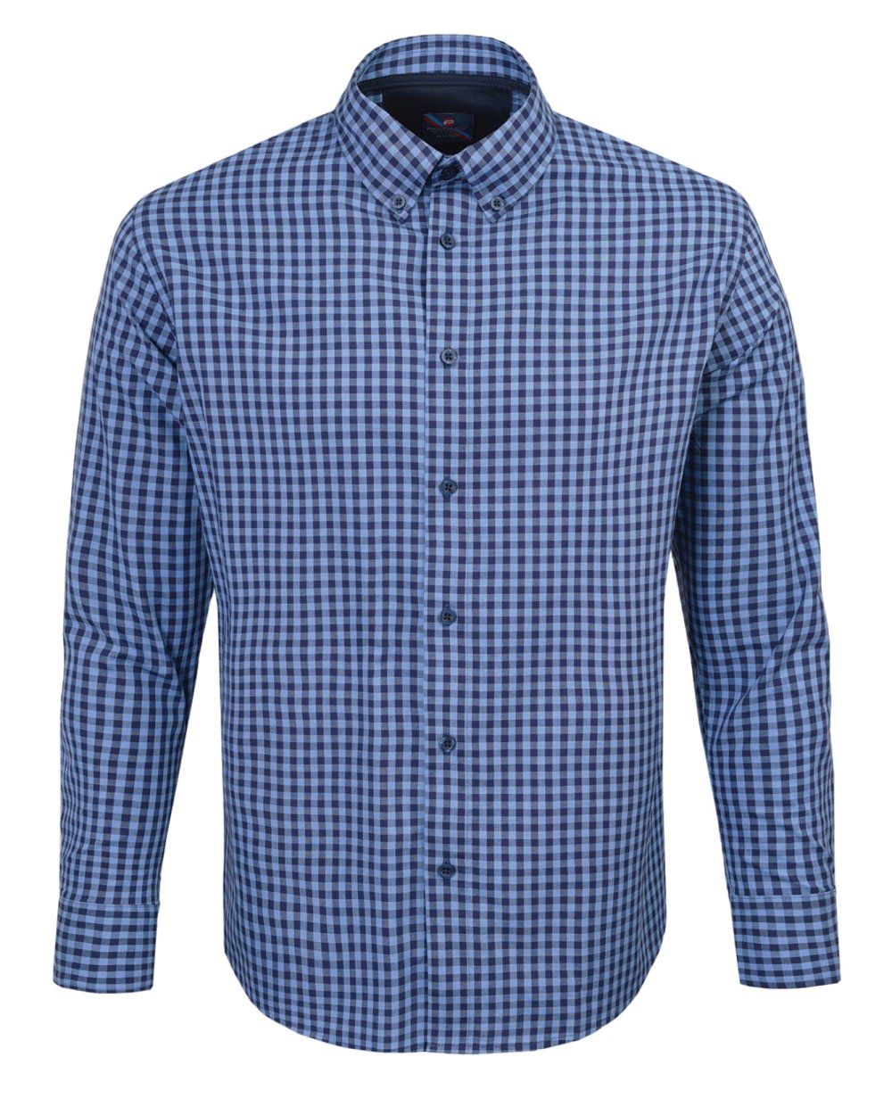 Koszula Weekendowa - Pako Jeans - Lekko Taliowana - Niebieska Kratka