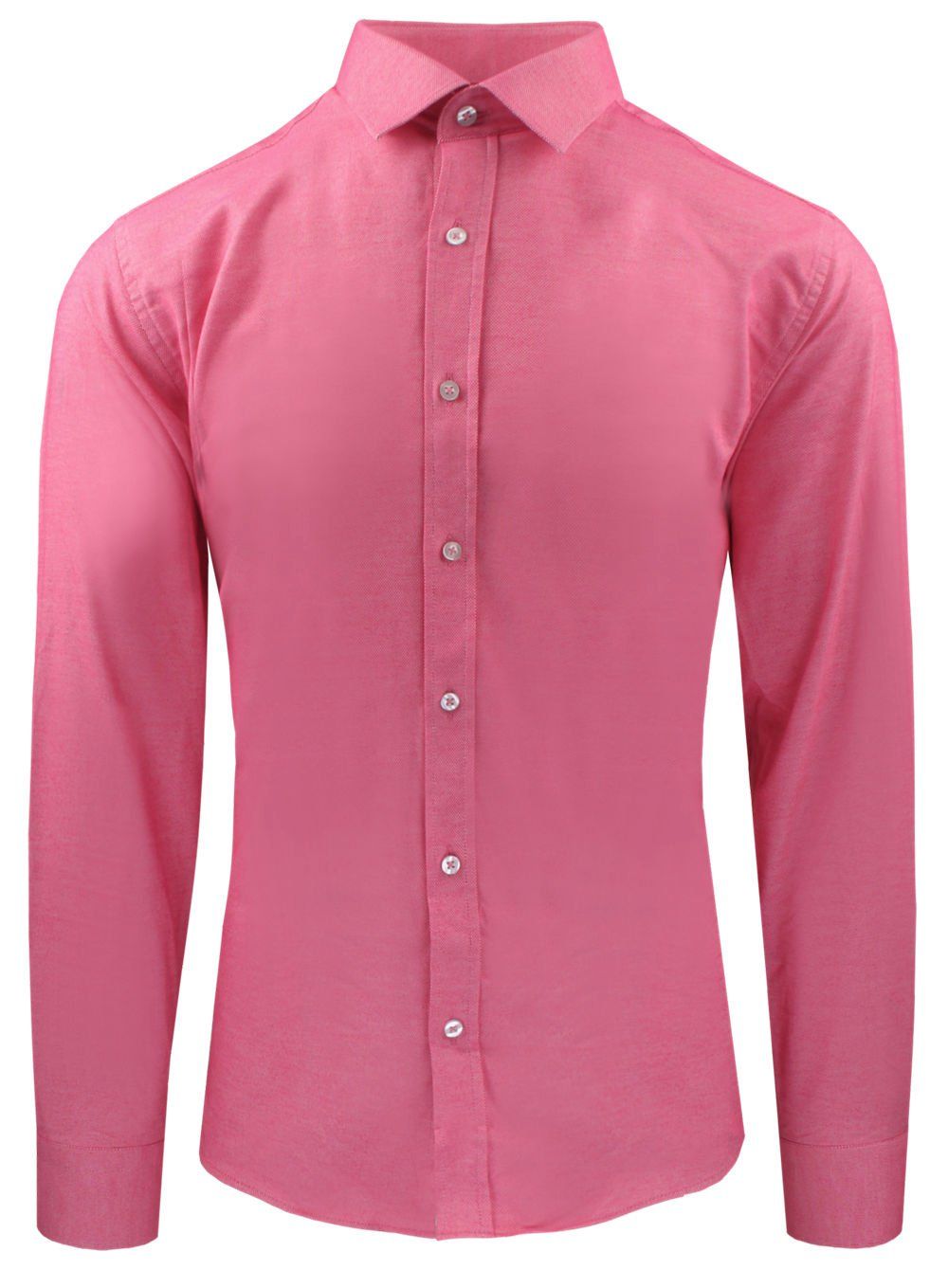 Męska Koszula Wizytowa, Taliowany Krój - Victorio - Różowa