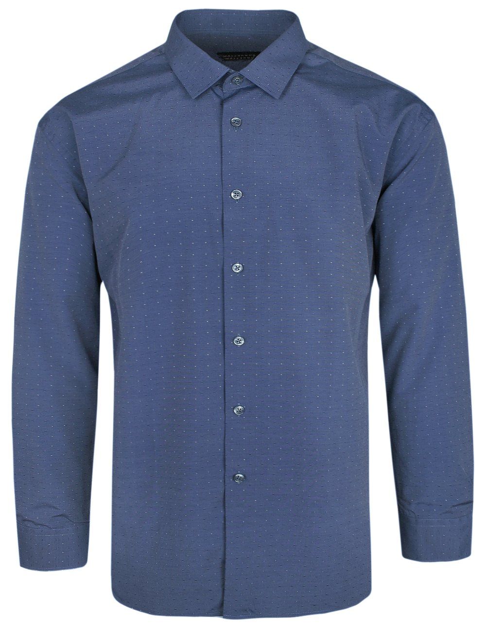 Koszula Wizytowa Wólczanka - Regular - Jasnogranatowa, Drobny Groszek