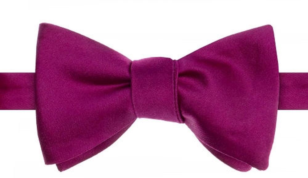 Jedwabna Mucha Wiązana - His Story - Ciemny, Satynowy Róż