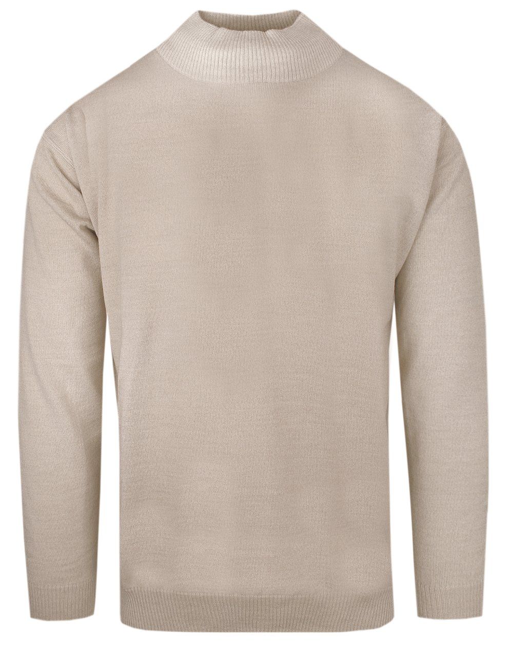 Elegancki i Modny Półgolf Wełniany - Max Sheldon - Beżowy