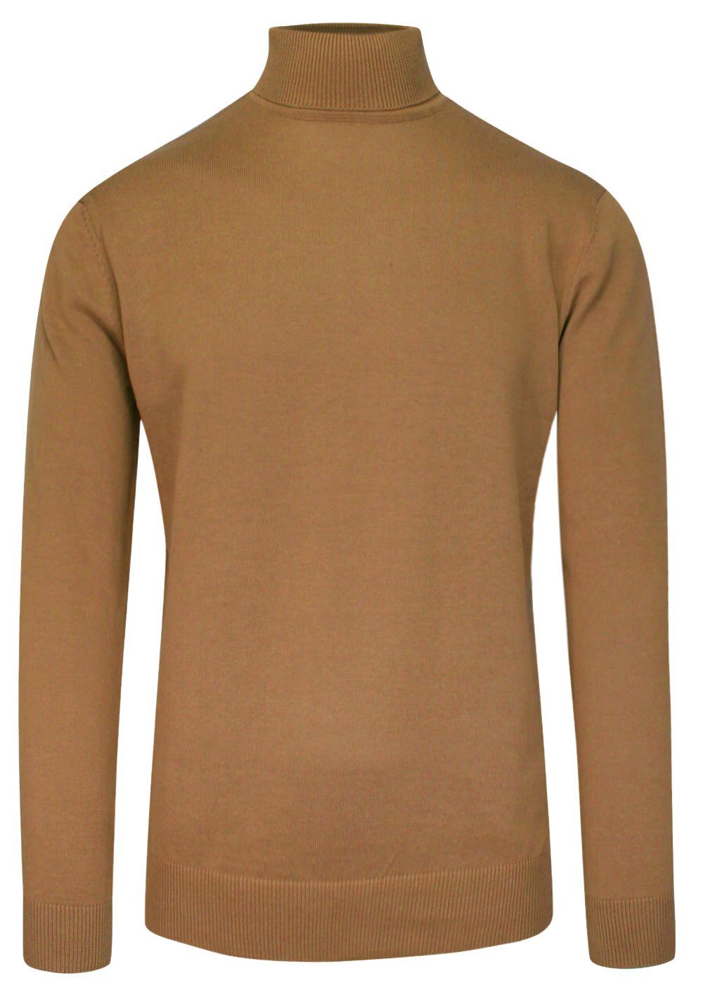 Bawełniany Golf Męski - Adriano Guinari - Karmelowy