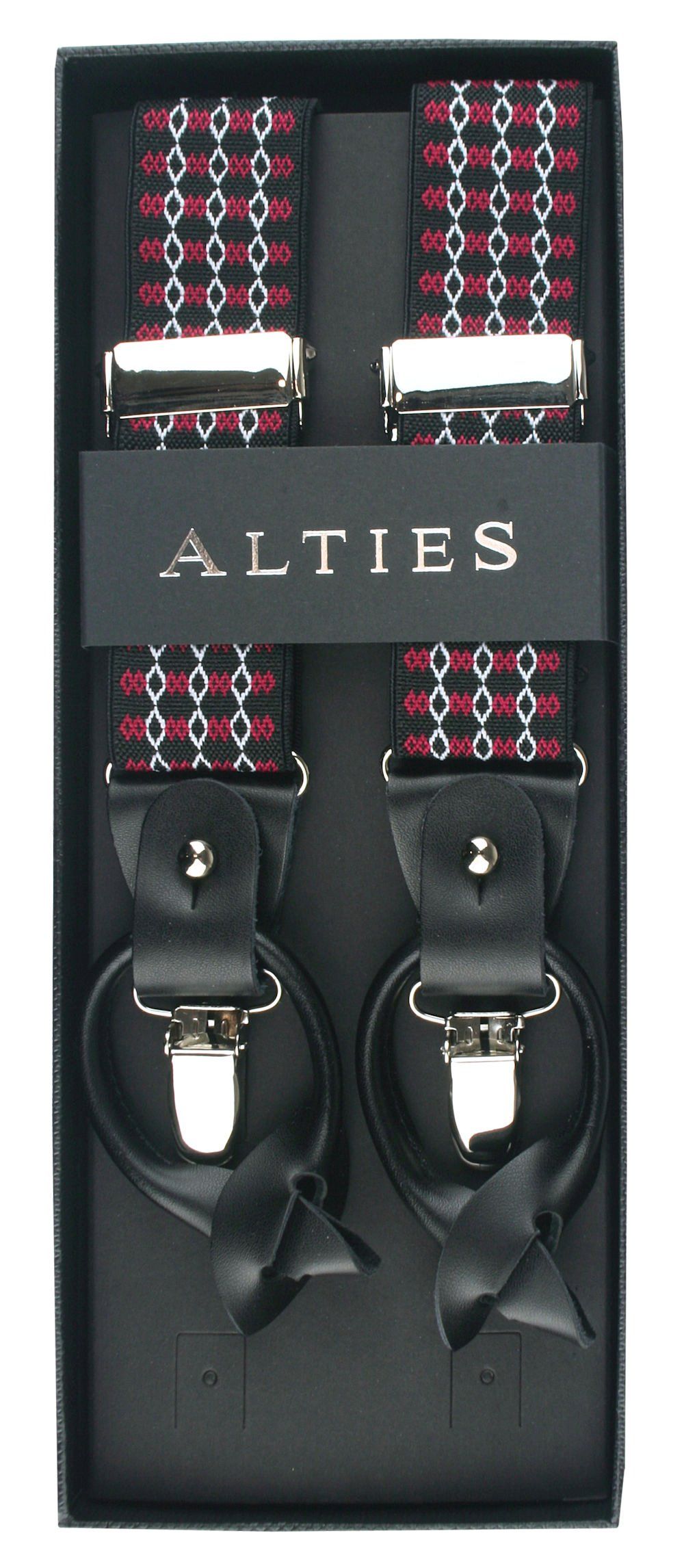 Szelki, Zapięcie na Guziki lub Żabki -ALTIES- Kolorowy Wzór Geometryczny