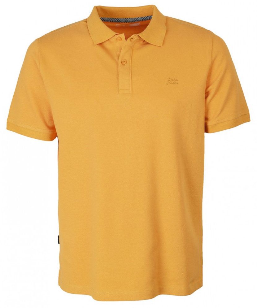 Koszulka POLO z Kołnierzykiem, Żółta Jednokolorowa Krótki Rękaw -PAKO JEANS