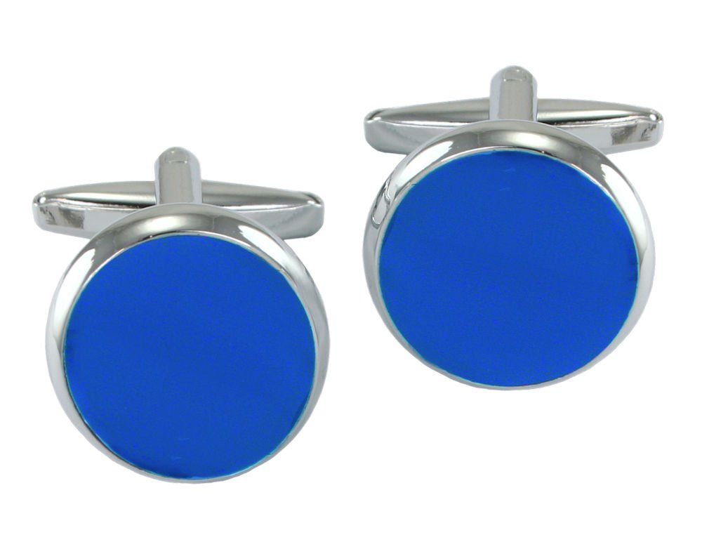 Męskie Spinki do Mankietów - Alties - Niebieskie Wypełnienie