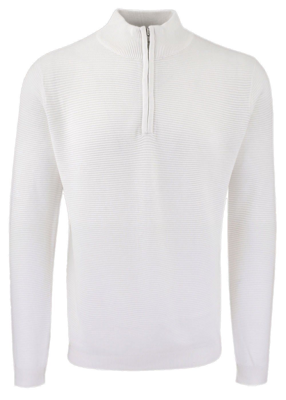 Bawełniany Sweter Przejściowy z Wysokim Dekoltem - Brave Soul - Kość Słoniowa