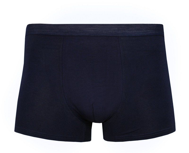 Ciemne Granatowe Bawełniane Bokserki Obcisłe, Majtki -ALTIES- z Elastanem, Jednokolorowe