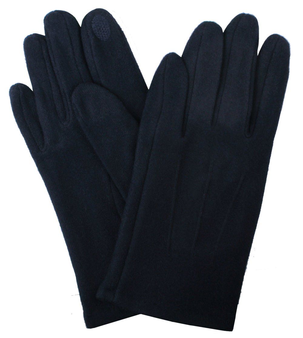 Delikatne i Wygodne Rękawiczki z Wełną - Męskie - Granatowe