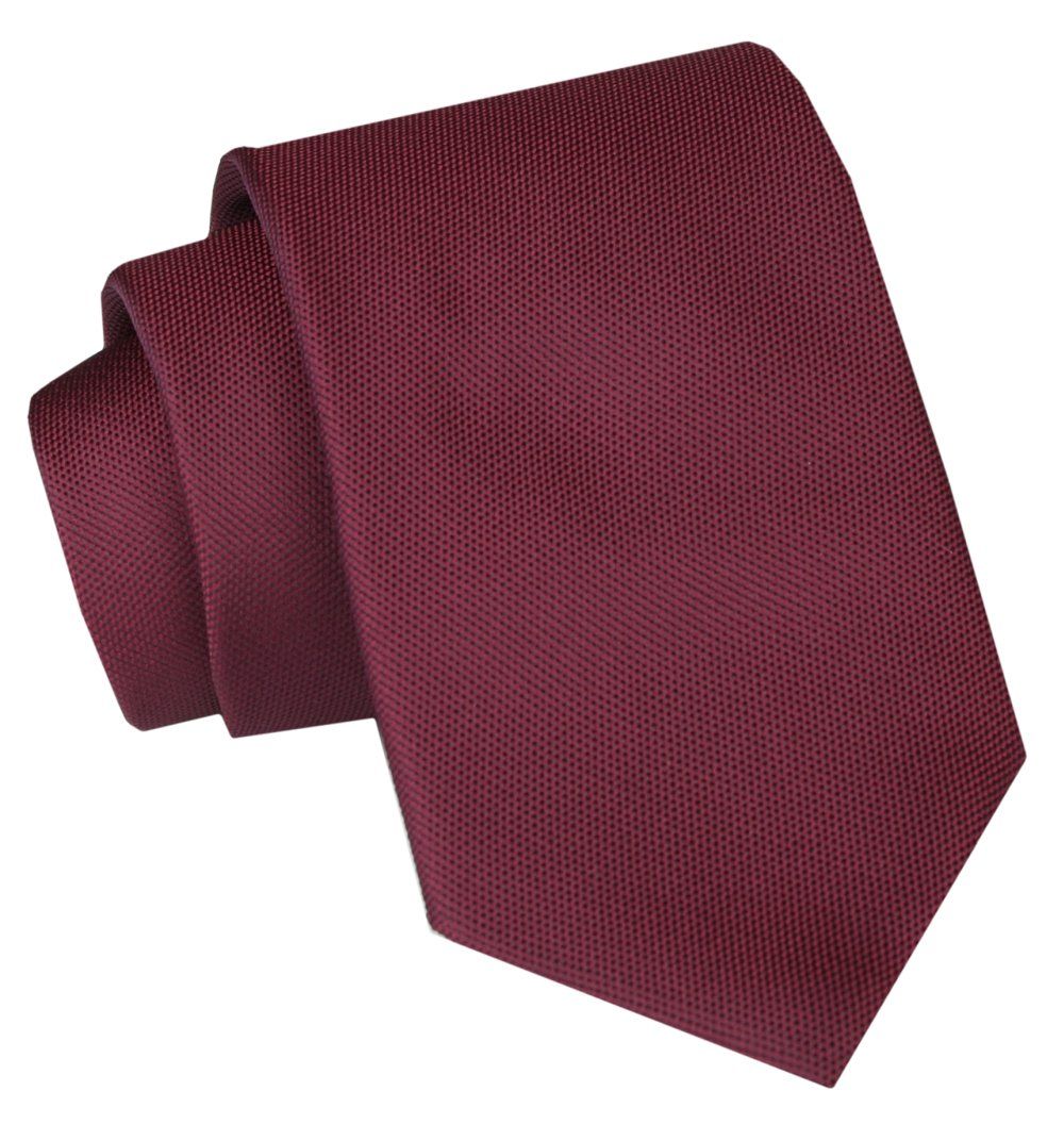 Klasyczny, Szeroki Krawat Męski CHATTIER - Bordowy