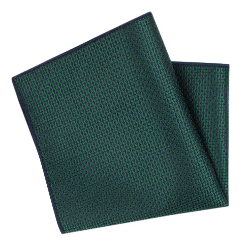 Męska, Elegancka Poszetka - Alties - Ciemna Zieleń, Drobny Wzór