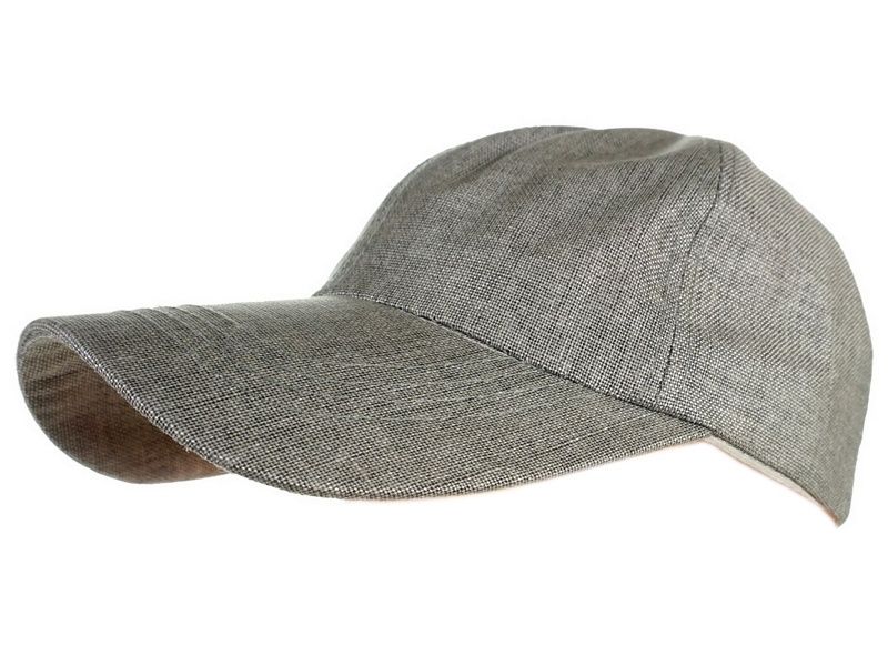 Beżowa Męska Czapka z Daszkiem -PAKO JEANS- Regulowane Zapięcie