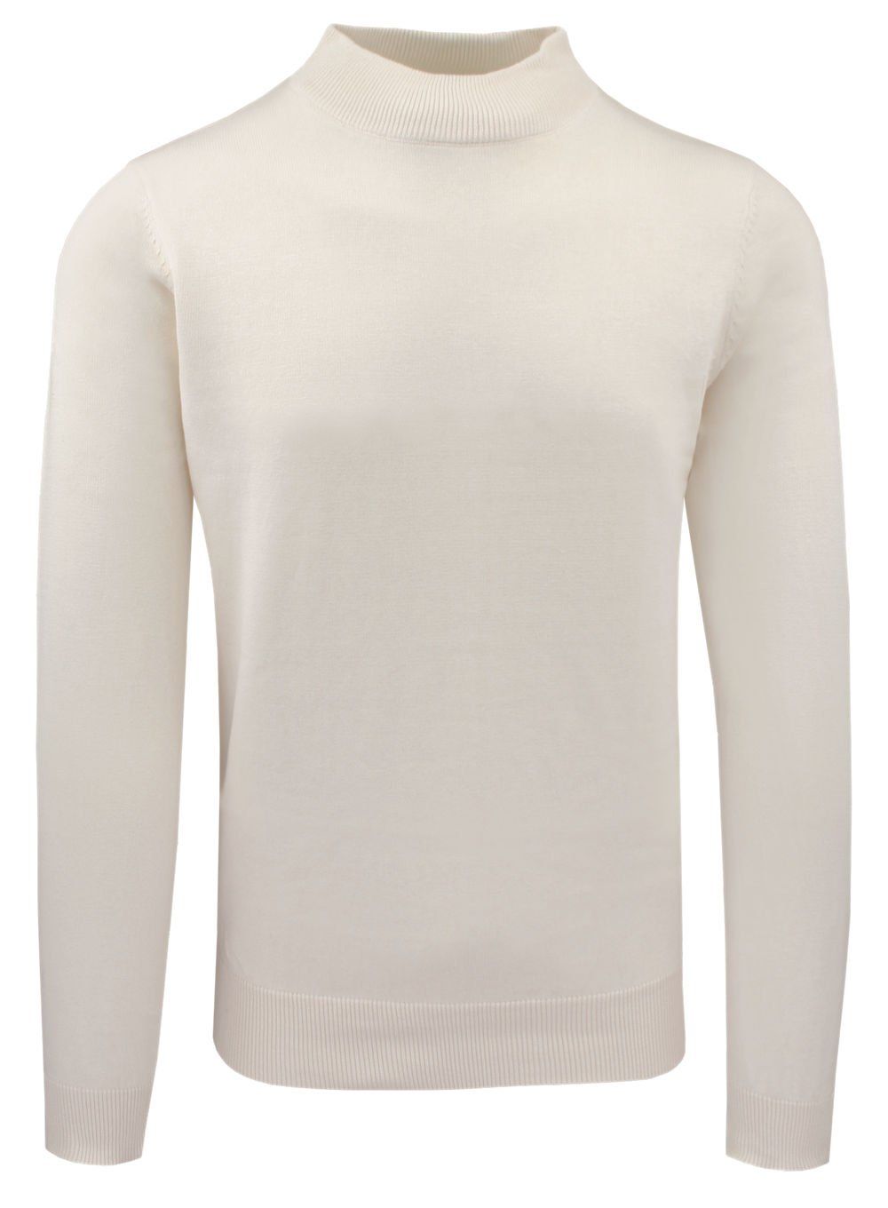 Klasyczny, Bawełniany Półgolf Męski - Brave Soul - Kremowy