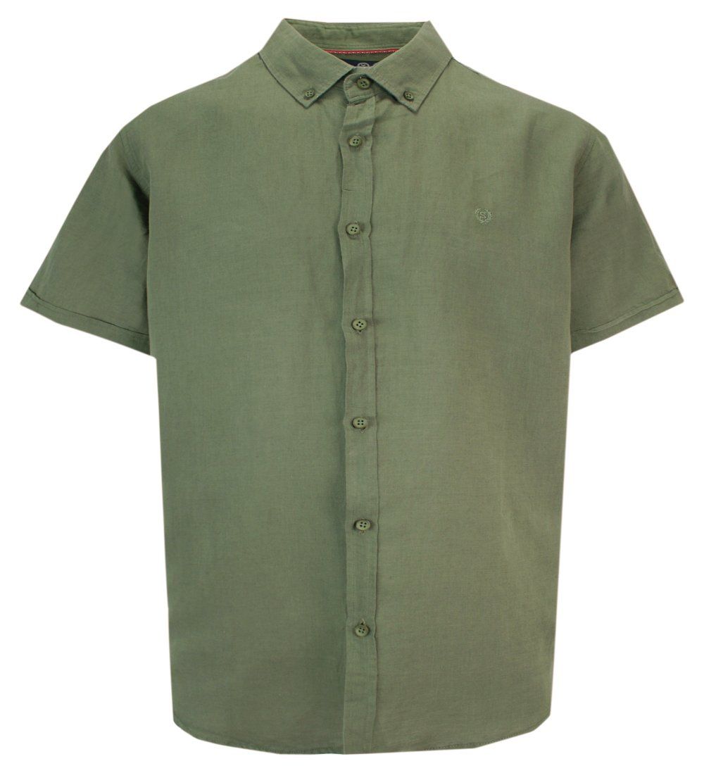 Koszula Casualowa, Zielona, Khaki na Guziki, Jednokolorowa, Męska VIP STENDO