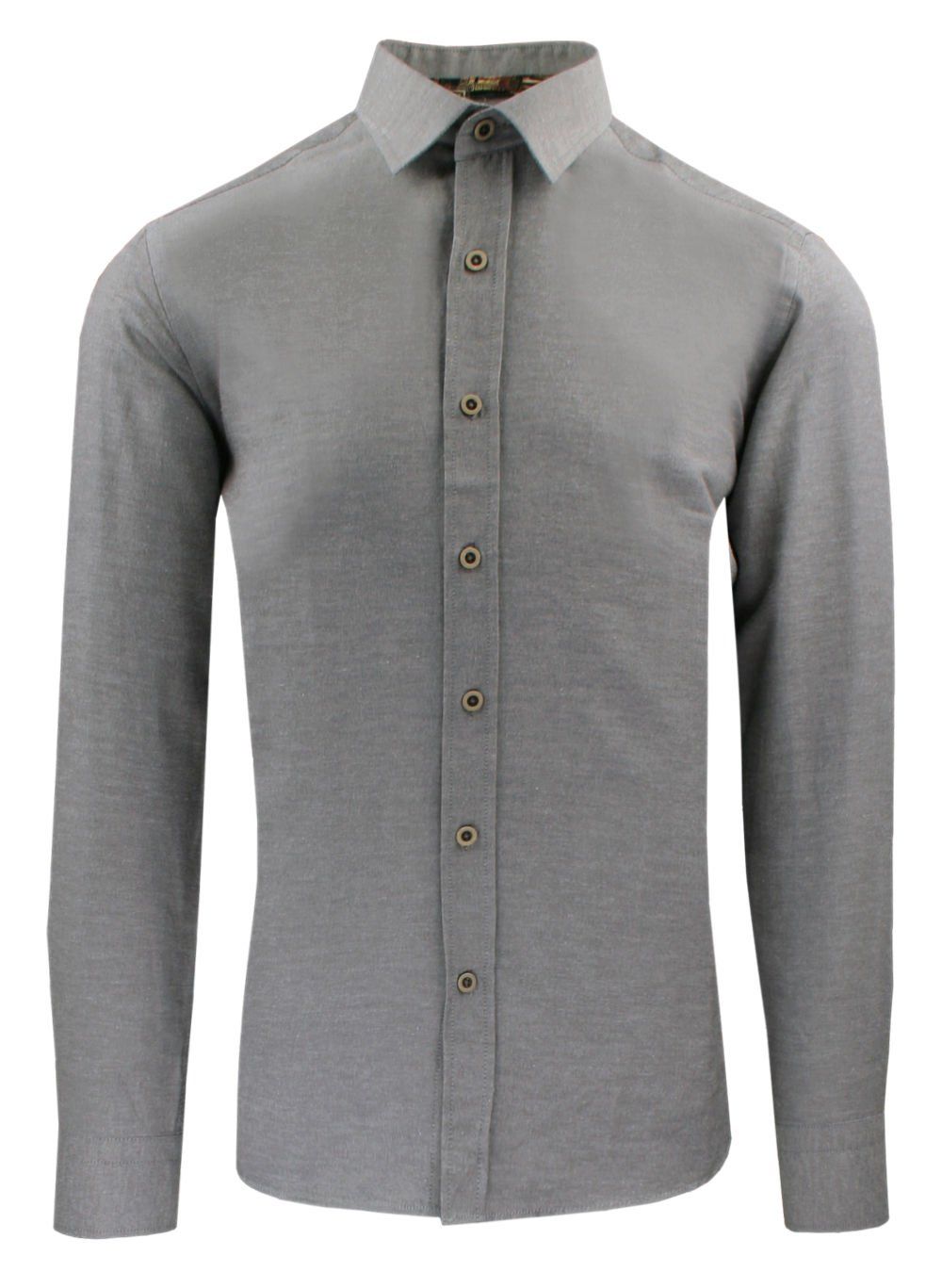 Męska, Taliowana Koszula Wizytowa - Victorio - Popielata