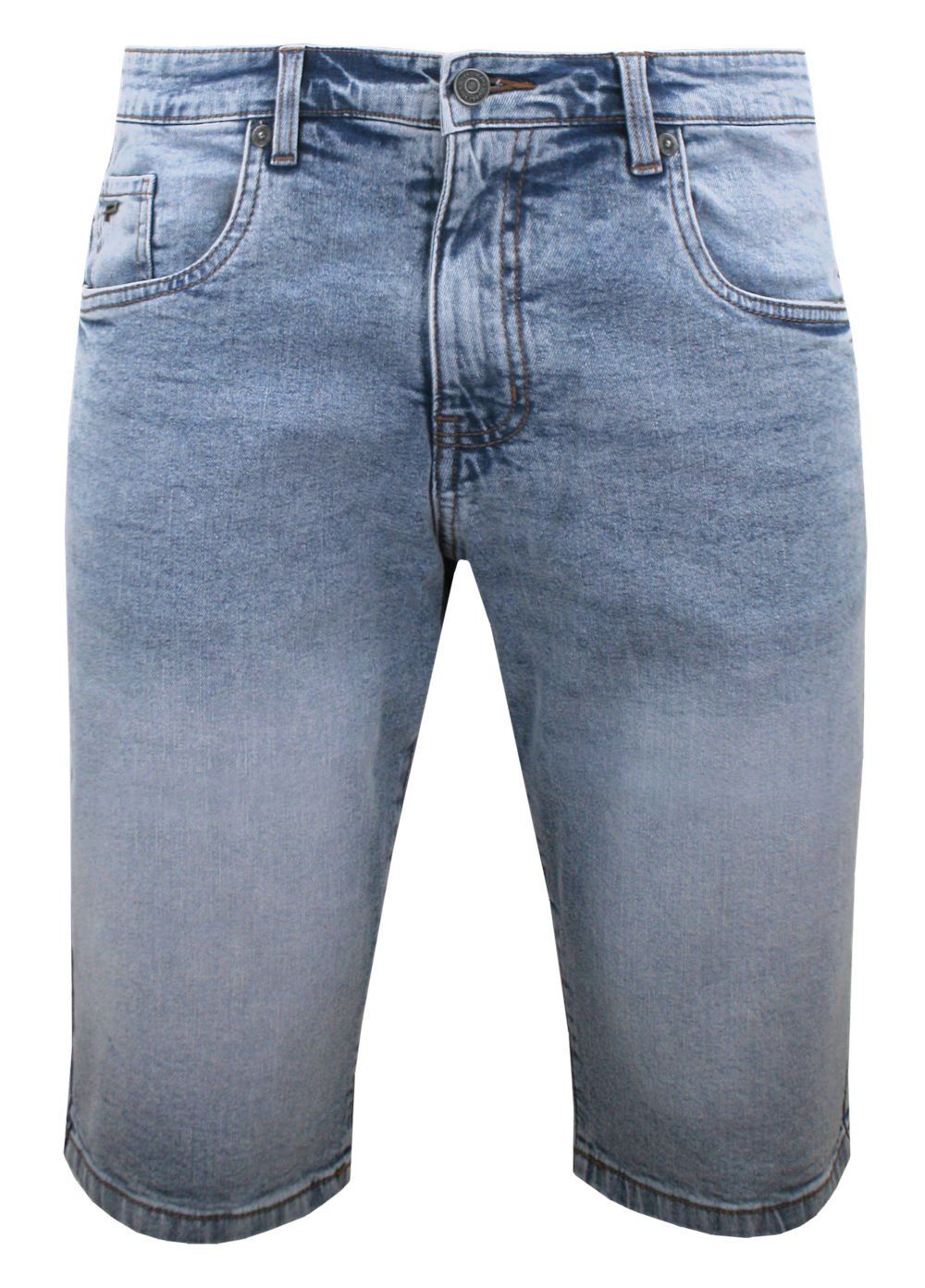 Jeansowe Męskie Szorty (Krótkie Spodenki) - Pako Jeans - Błękitne