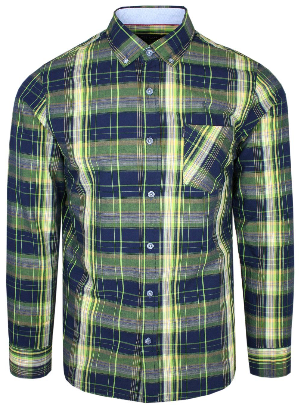 Wygodna Koszula Weekendowa w Kratkę - Odcienie Zieleni i Granatu