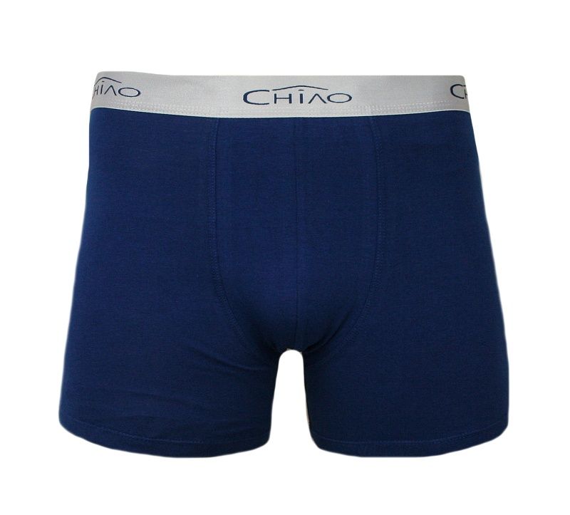 Chabrowe Bokserki, Obcisłe, z Pudełkiem - CHIAO - Męskie, Bawełniane, Majtki, ze Srebrnym Paskiem