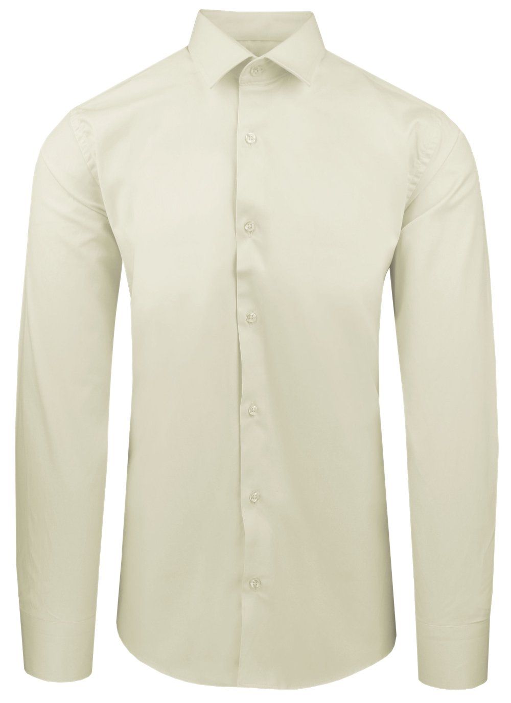Pistacjowa Koszula Bawełniana o Taliowanym Kroju, Jednokolorowa