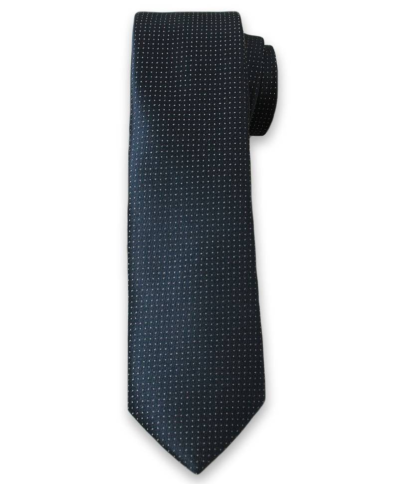 Oryginalny Krawat Męski w Drobny Wzorek - 6 cm - Alties, Atramentowy