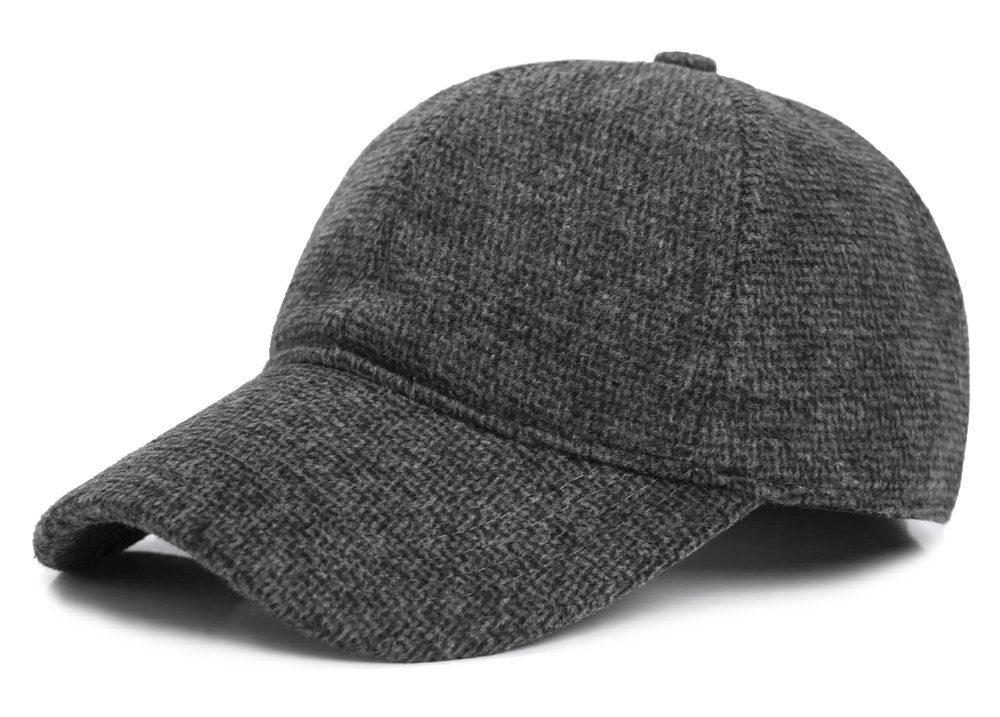 Ocieplana Czapka z Daszkiem - Pako Jeans - Ciemnostalowa