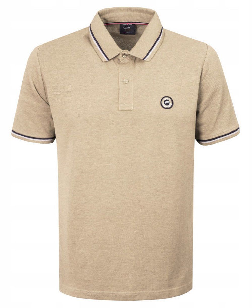Męska, Bawełniana Koszulka Polo - Pako Jeans - Beżowa