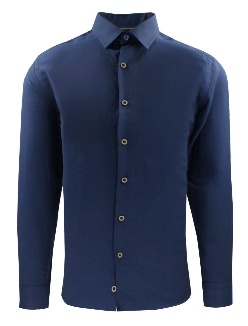 Męska, Taliowana Koszula Wizytowa - Victorio - Granatowa