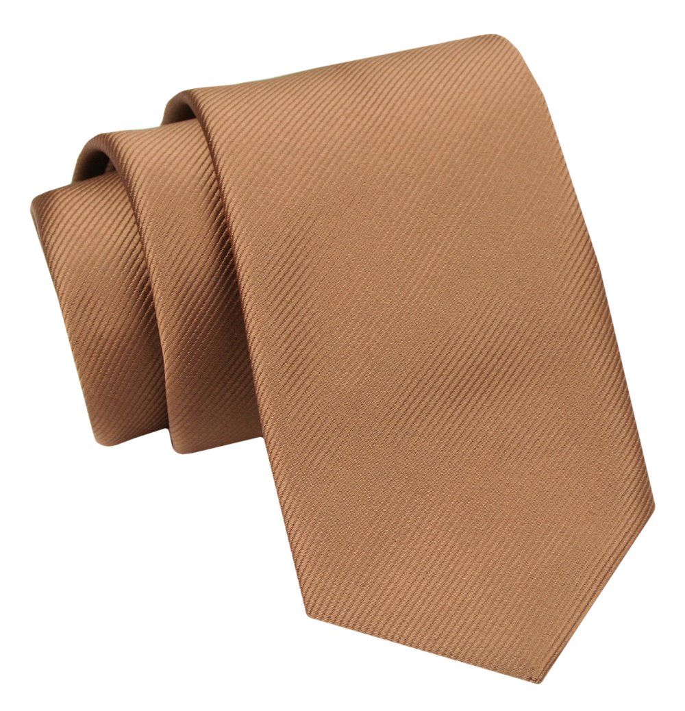 Męski Krawat Angelo di Monti - Karmelowy