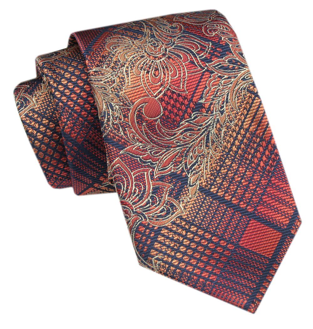 Modny Krawat Męski - Alties - Kolorowy z Mixem Wzorów