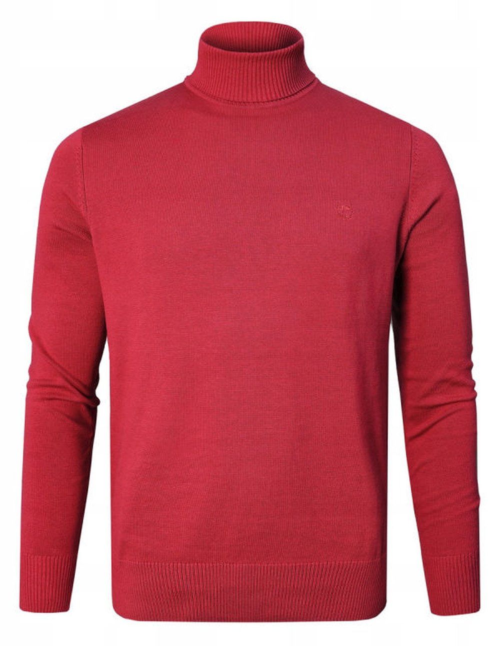 Bawełniany Męski Golf - Pako Jeans - Malinowa Czerwień