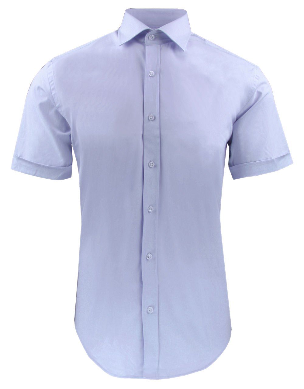 Taliowana Koszula Elegancka, Krótki Rękaw - Quickside - Błękitna