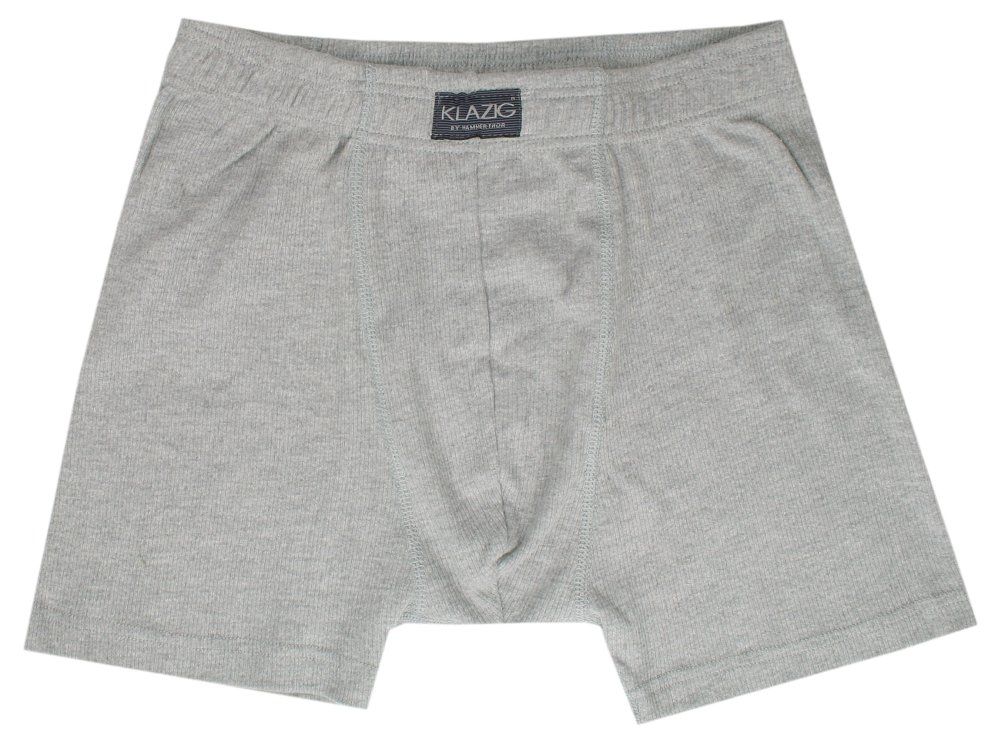 Bokserki Męskie, Majtki Bawełniane, Szare Jednokolorowe, Klasyczne -KLAZIG