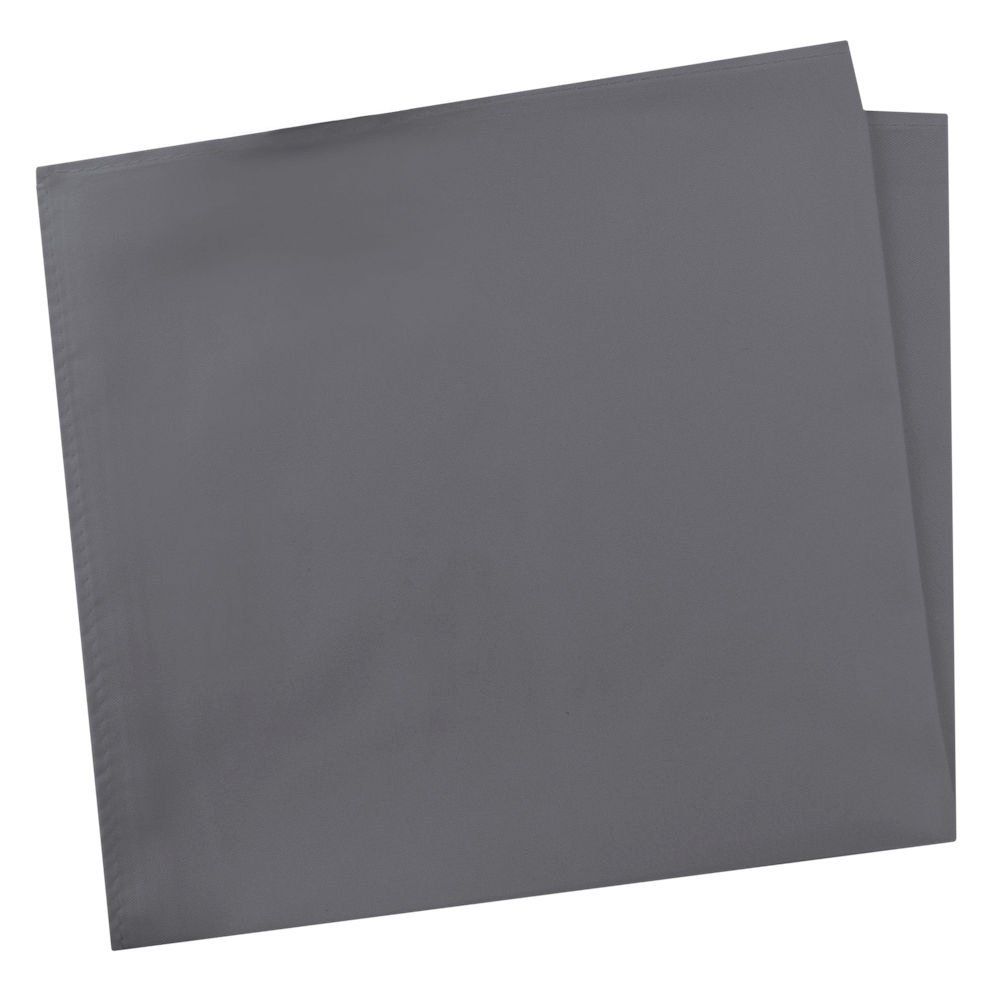 Elegancka, Jednokolorowa Poszetka - Chattier - Szary (Stalowy)