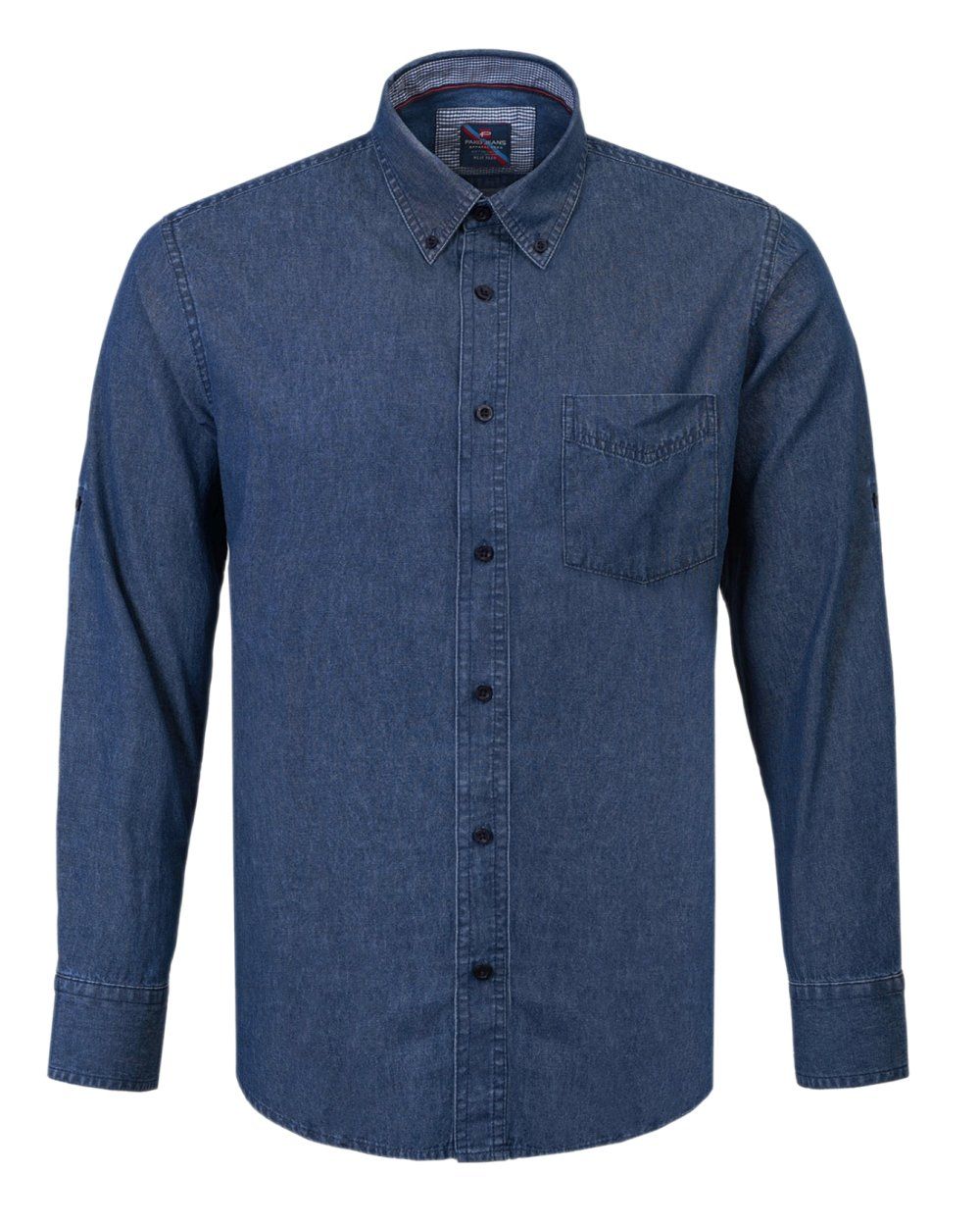 Sportowa, Bawełniana Koszula Męska - Pako Jeans - Jeansowa